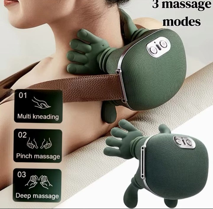 Bionic Neck Shoulder Massager N7 Kneading Massager Shawl 3-Level Modes Neck Cervical Waist Leg Body Muscles Massage Pillow