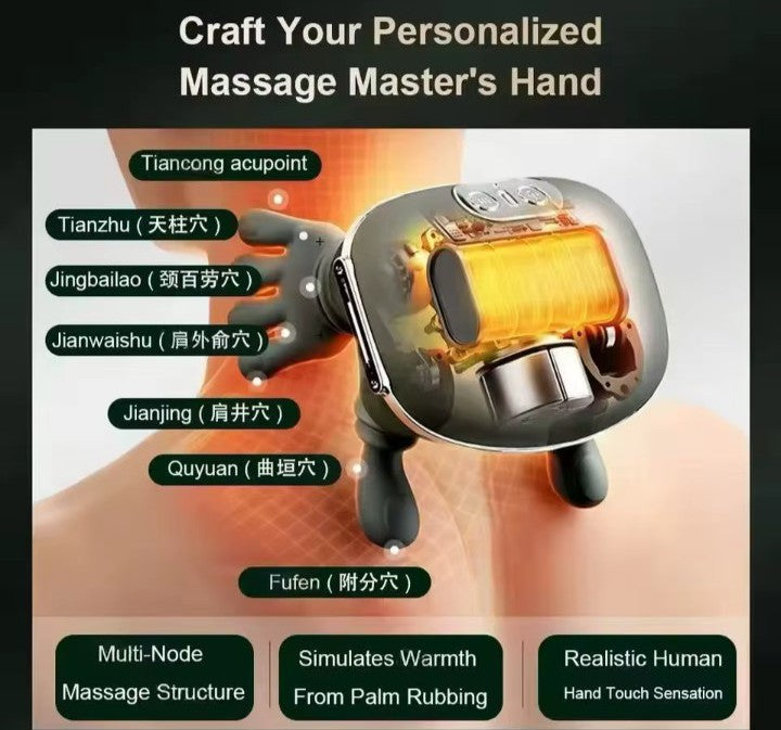 Bionic Neck Shoulder Massager N7 Kneading Massager Shawl 3-Level Modes Neck Cervical Waist Leg Body Muscles Massage Pillow