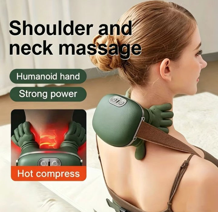 Bionic Neck Shoulder Massager N7 Kneading Massager Shawl 3-Level Modes Neck Cervical Waist Leg Body Muscles Massage Pillow
