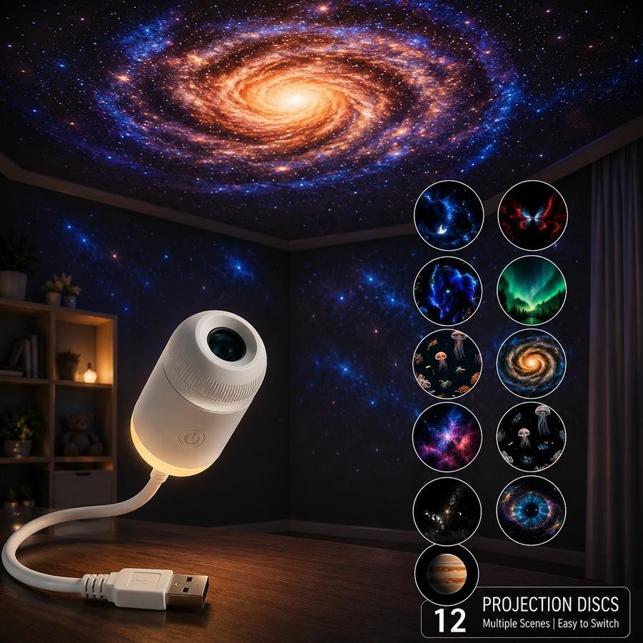 12-IN-1 GALAXY PROJECTOR NIGHT LIGHT